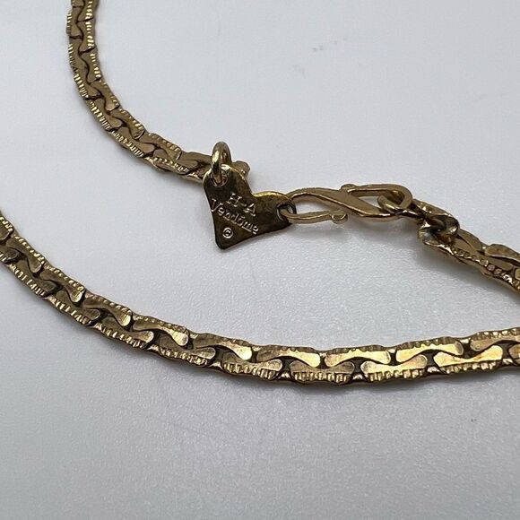 Vintage H-A Vendome Long Flat Chain Necklace - Picture 2 of 7